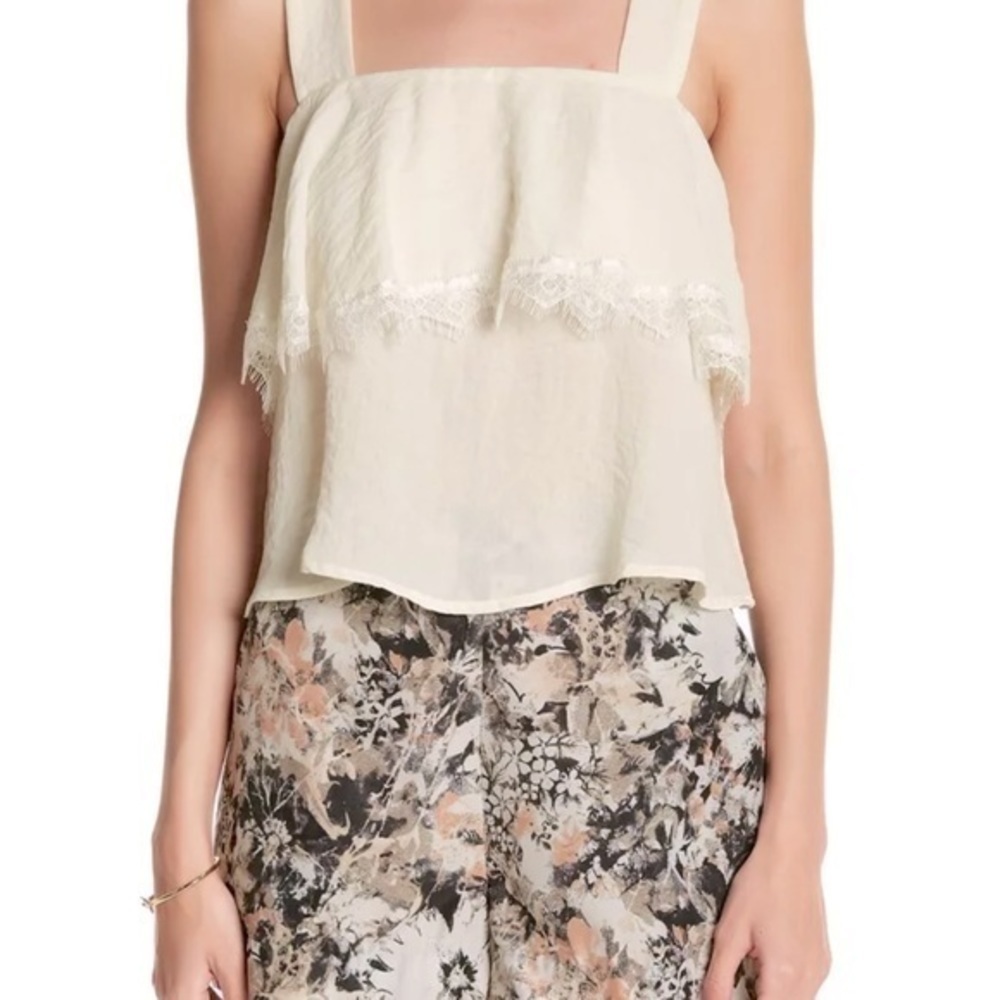 CAD RUFFLE LACE TANK CREAM - Picture 3 of 6